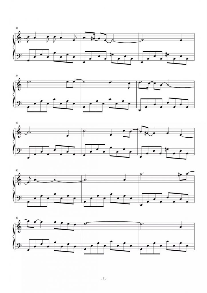 悬崖之上 钢琴谱-电影《悬崖之上》同名主题曲-周深