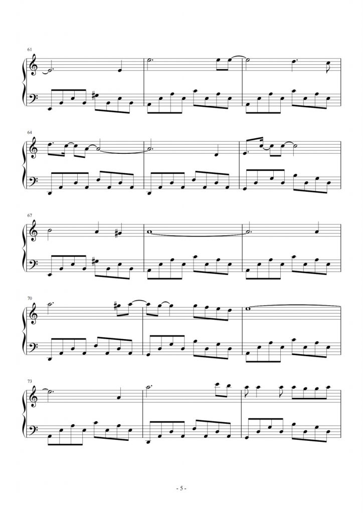 悬崖之上 钢琴谱-电影《悬崖之上》同名主题曲-周深