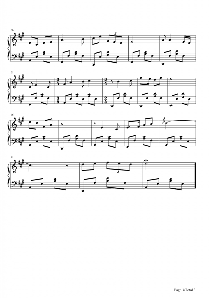 唱支山歌对党听 钢琴谱