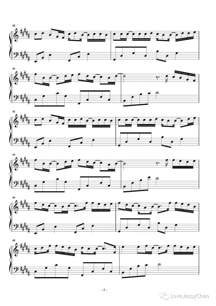 慢慢 钢琴谱 -Uu