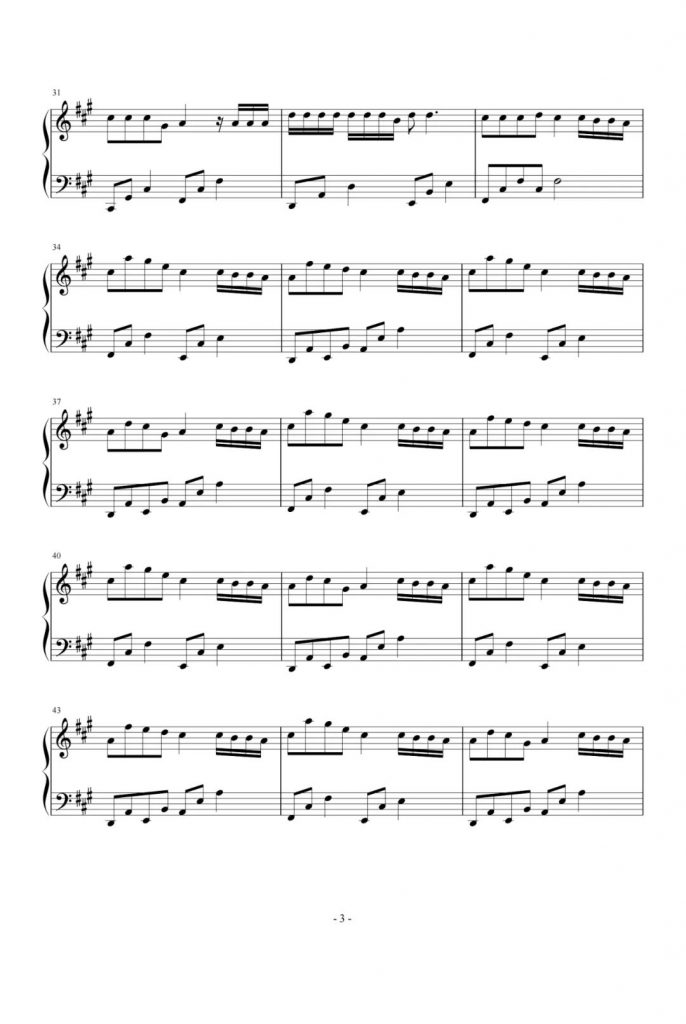 不如 钢琴谱 -抖音热歌