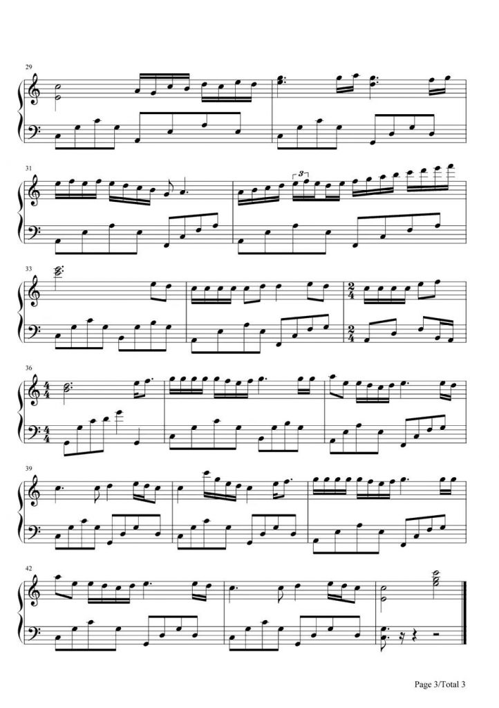 真的爱你 钢琴谱 -Beyond