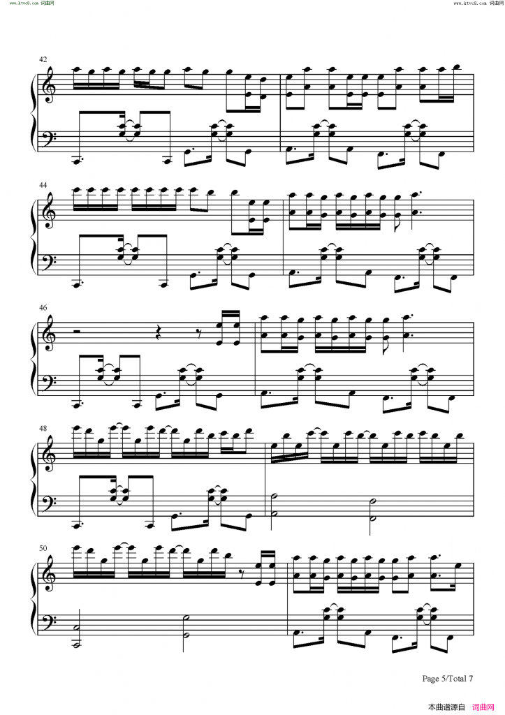 野摩托 钢琴谱-抖音热歌