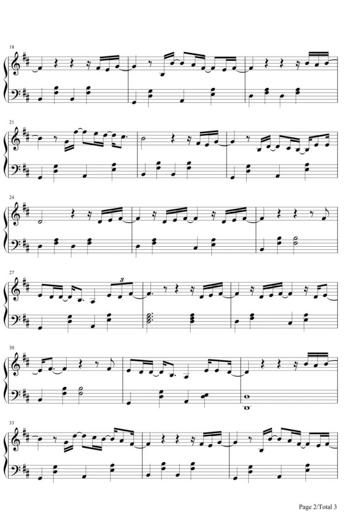 别 钢琴谱-薛之谦