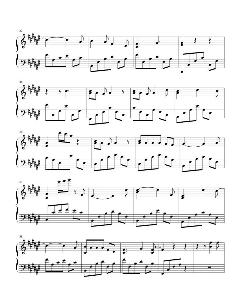 没那么简单 钢琴谱-黄小琥