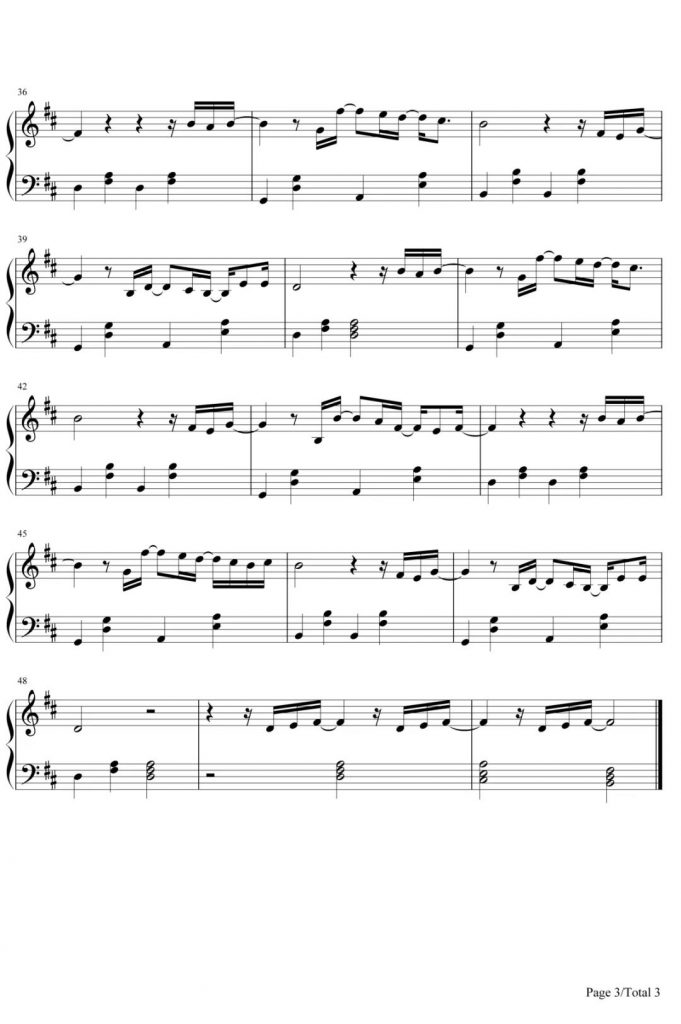 别 钢琴谱-薛之谦