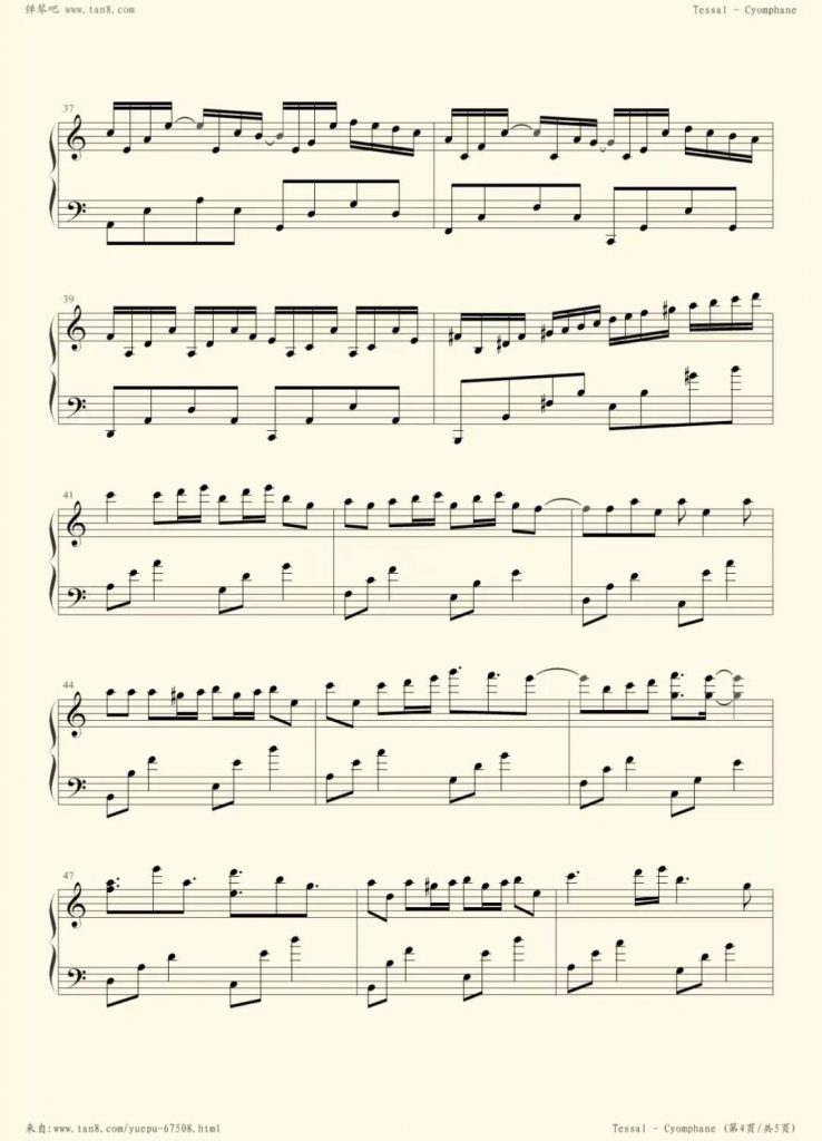 Tassel 钢琴谱