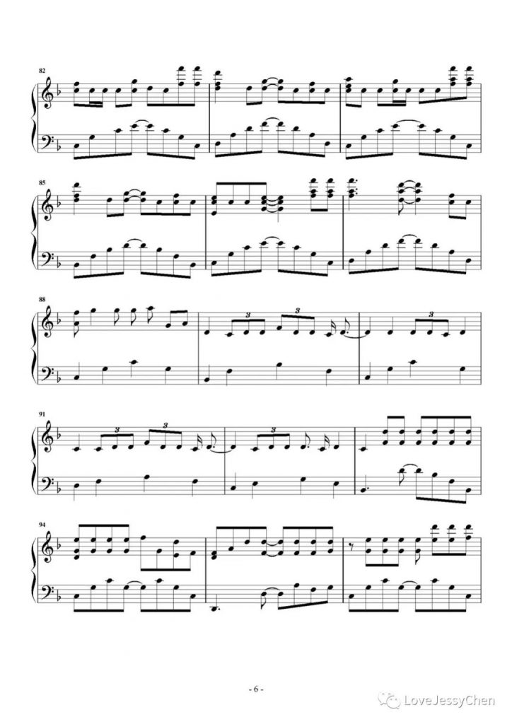 尾号6208 钢琴谱-严浩翔