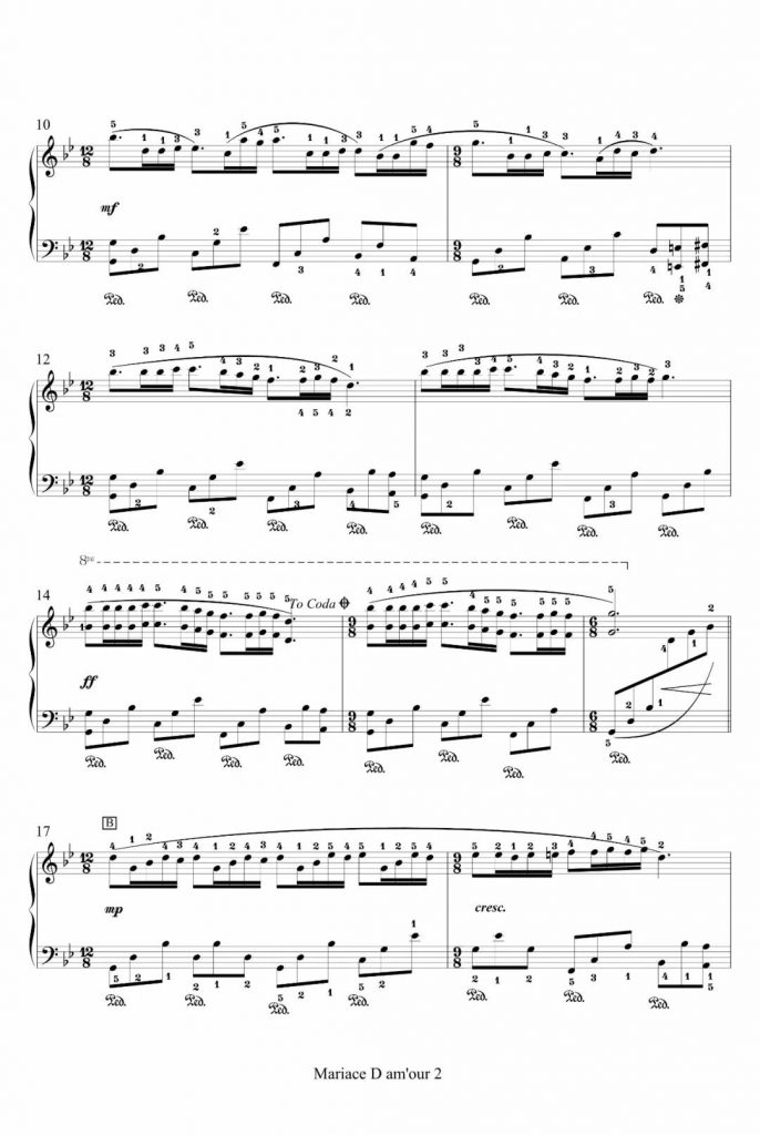 梦中的婚礼 钢琴谱