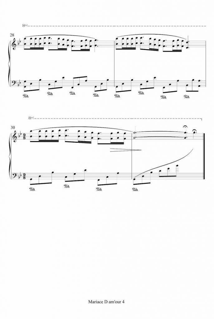 梦中的婚礼 钢琴谱