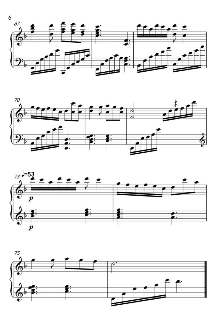 动物世界 钢琴谱- 薛之谦