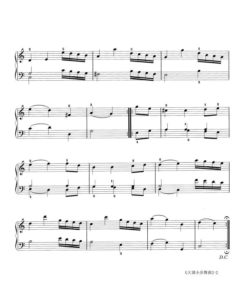 莫扎特 G大调小步舞曲 钢琴谱