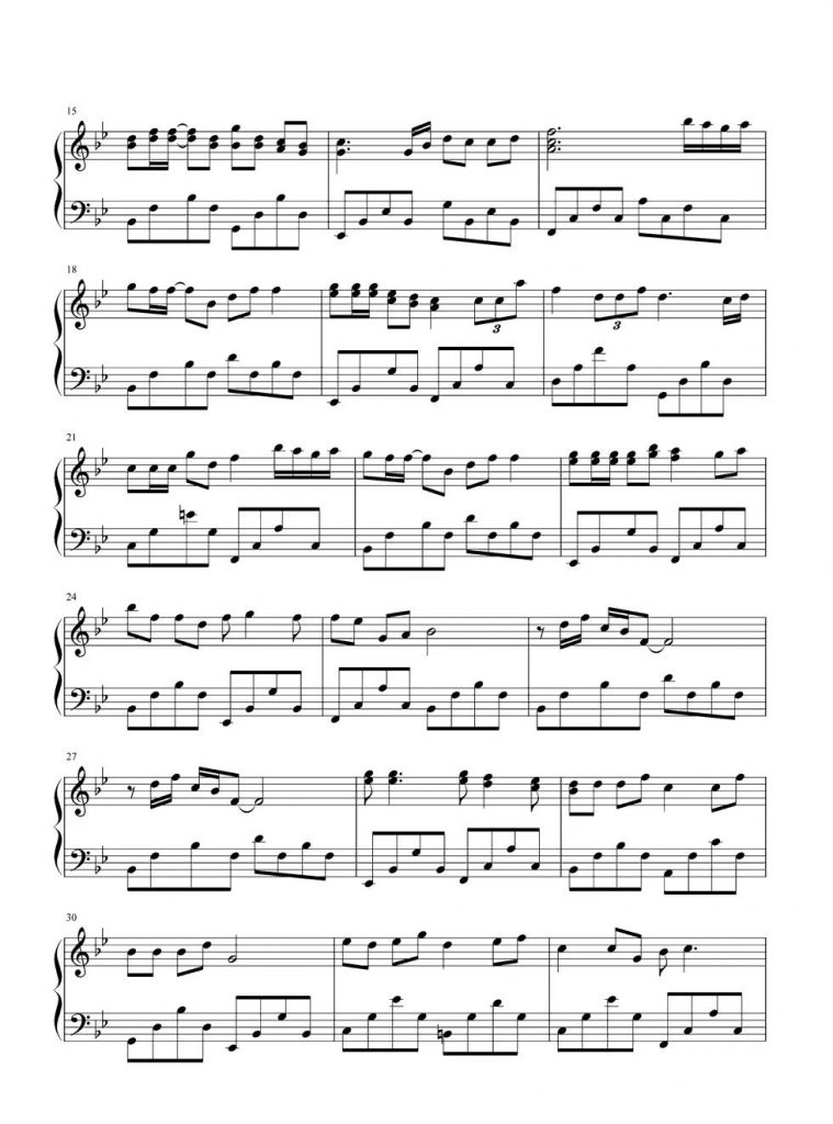 莫斯科没有眼泪 钢琴谱