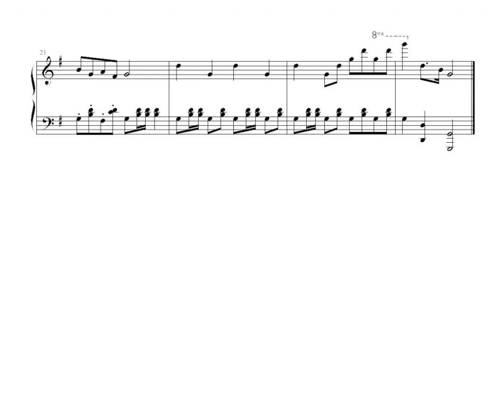 游击队之歌 钢琴谱 -贺绿汀