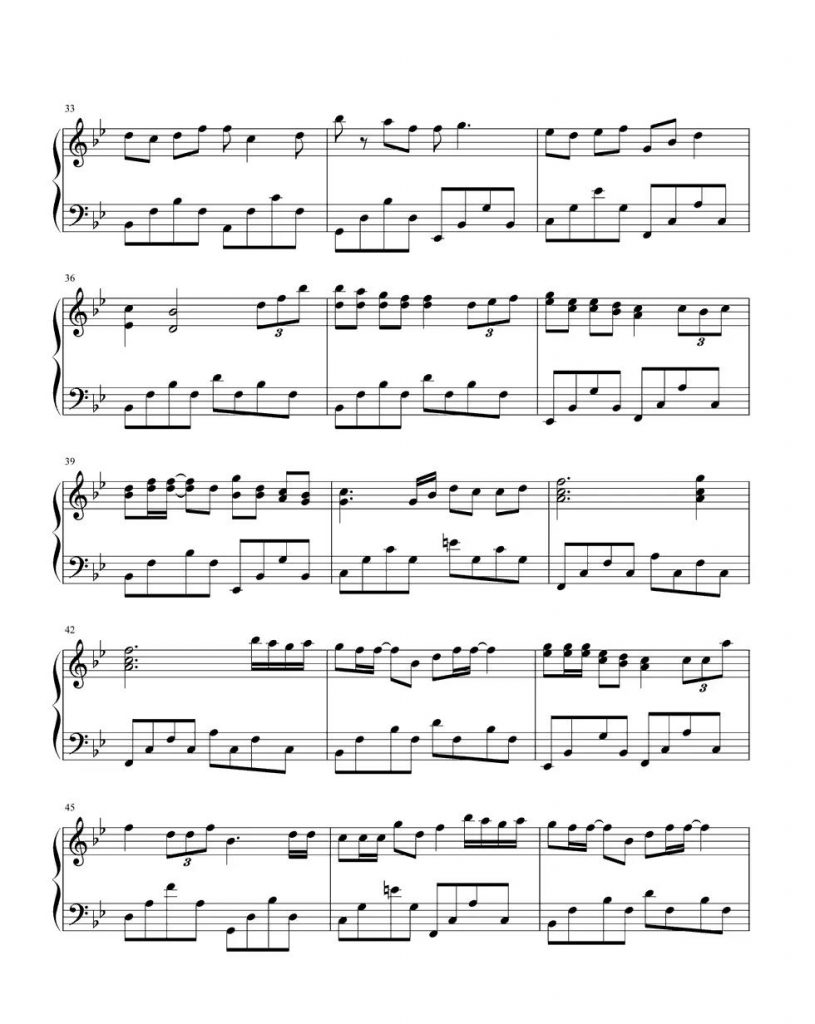 莫斯科没有眼泪 钢琴谱