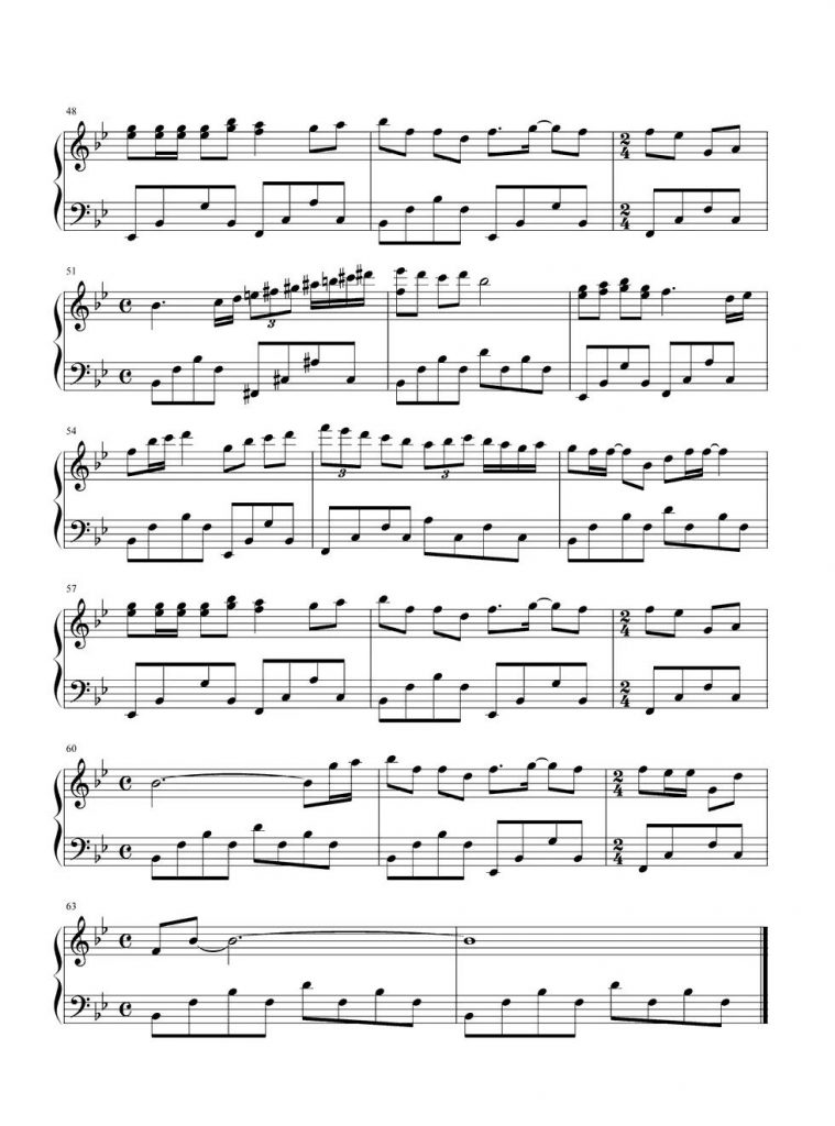 莫斯科没有眼泪 钢琴谱