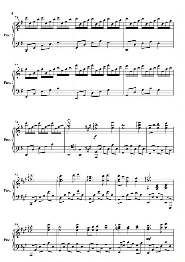 雪花 钢琴谱 - 北京冬奥会主题歌