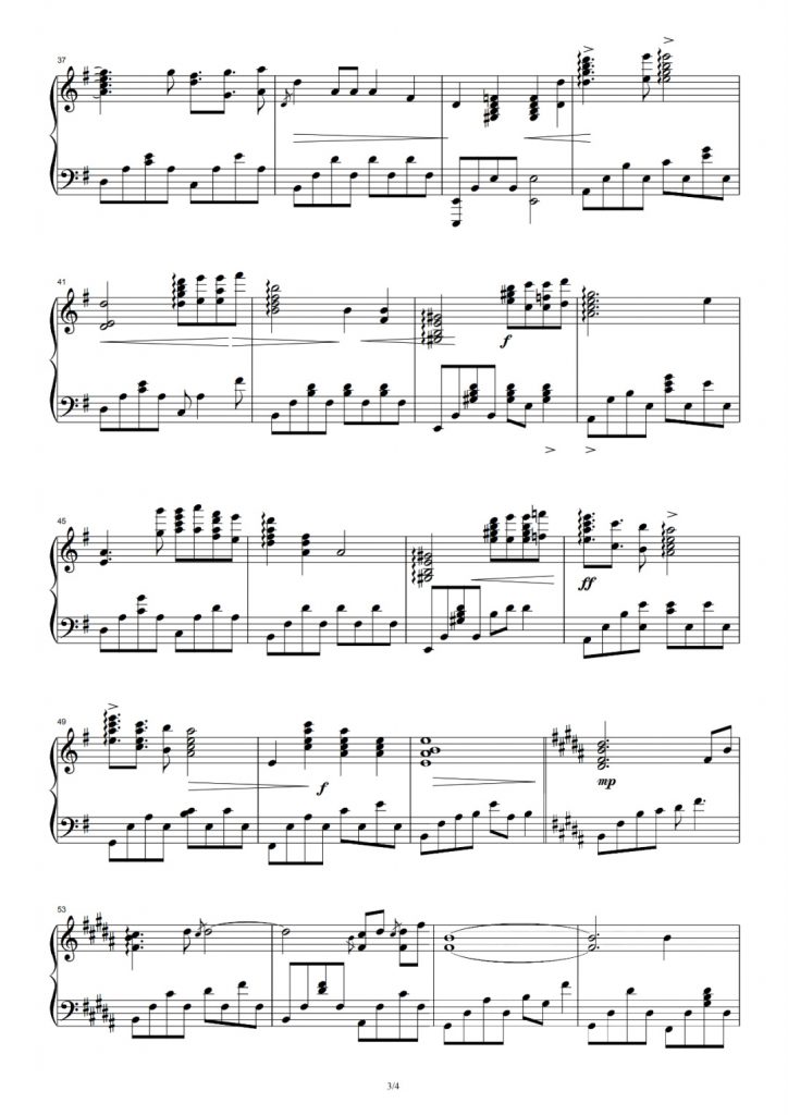 远方的寂静 钢琴谱 - 林海